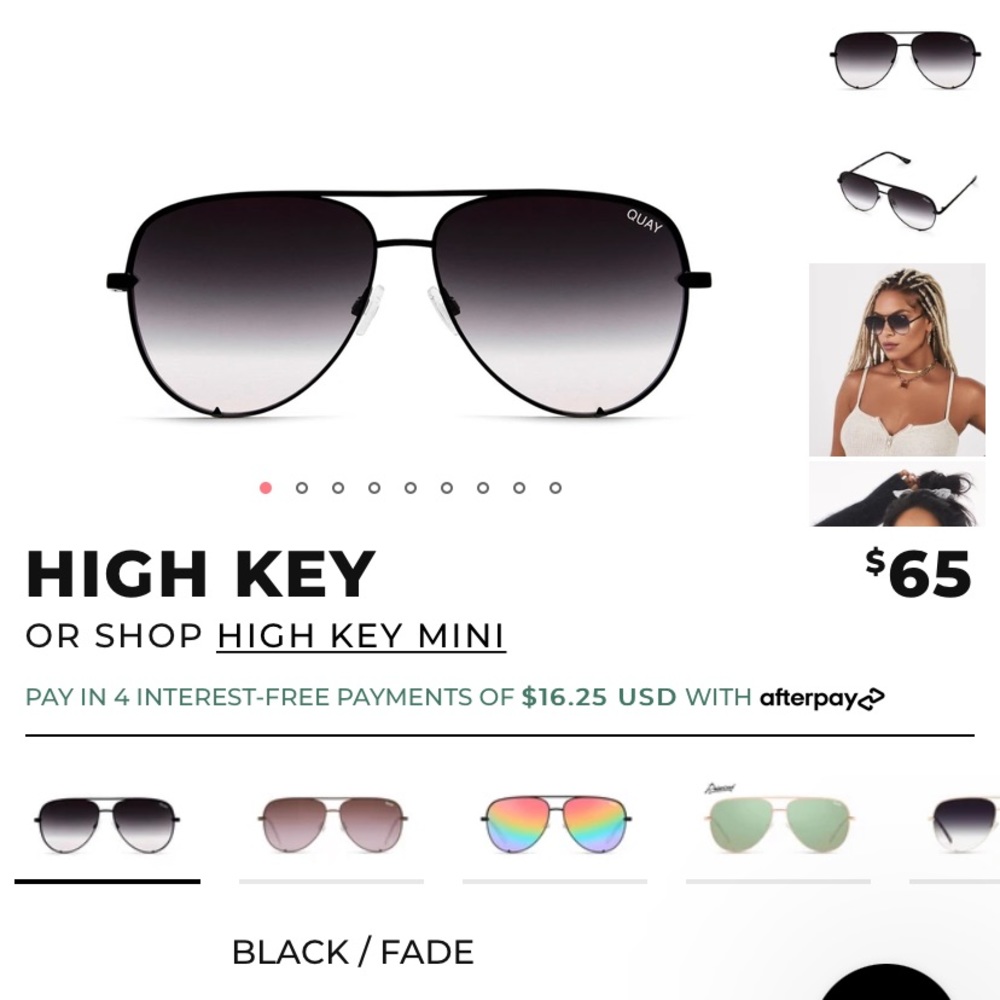 Black Fade High Key Quay Glasses